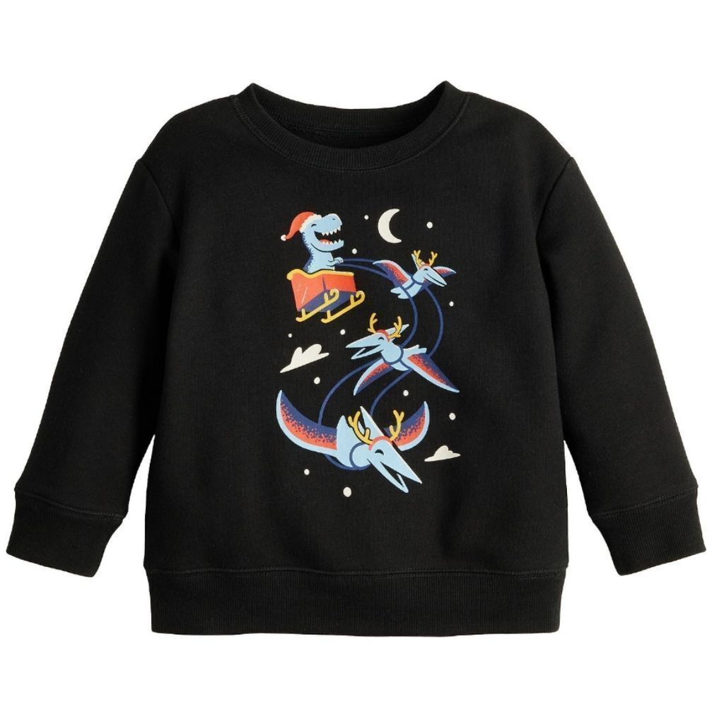 Jumping Beans Dinosaur Fleece Holiday Sweatshirt